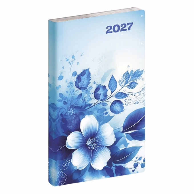 Zsebnaptár REALSYSTEM Flexi álló fehér lapos Írisz 2027