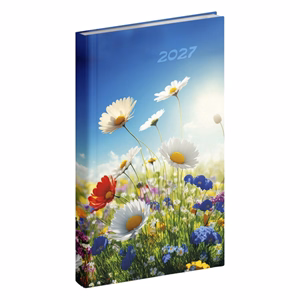 Zsebnaptár REALSYSTEM Picture álló fehér lapos Rét 2027