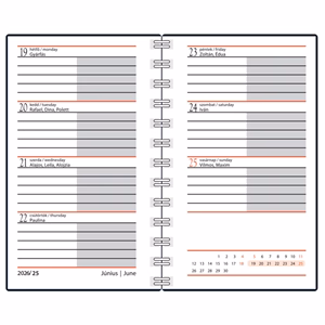 Zsebnaptár REALSYSTEM SP3 spirál mini 78x128mm heti fehér lapos virágok 2026.