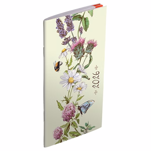 Zsebnaptár REALSYSTEM zsebirka álló fehér lapos herbárium 2026.