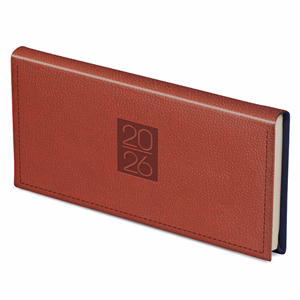 Zsebnaptár TOPTIMER Classic C030 fekvő sárga lapos bordó 2026.