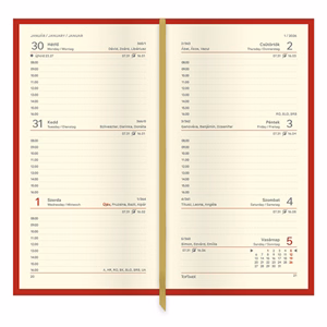 Zsebnaptár TOPTIMER Classic C035 álló sárga lapos zöld 2026.