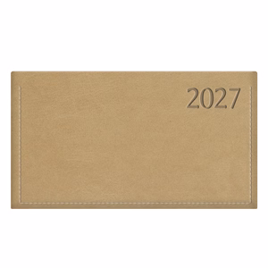 Zsebnaptár TOPTIMER Traditional T030 fekvő fehér lapos bézs 2027