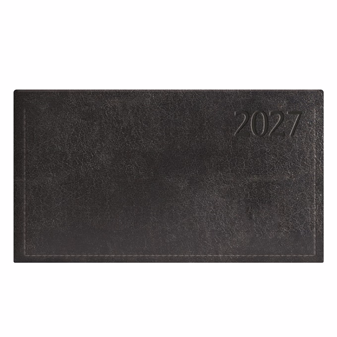 Zsebnaptár TOPTIMER Traditional T030 fekvő fehér lapos fekete 2027