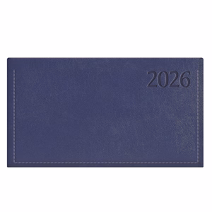 Zsebnaptár TOPTIMER Traditional T030 fekvő fehér lapos kék 2026.