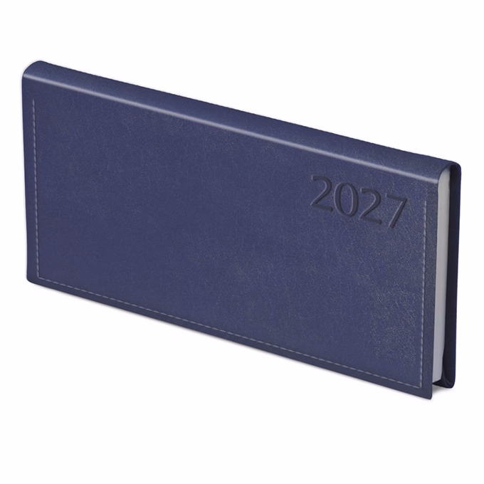 Zsebnaptár TOPTIMER Traditional T030 fekvő fehér lapos kék 2027