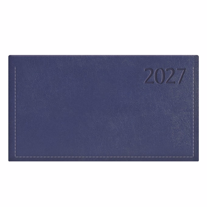 Zsebnaptár TOPTIMER Traditional T030 fekvő fehér lapos kék 2027