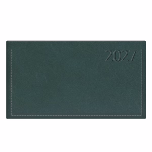 Zsebnaptár TOPTIMER Traditional T030 fekvő fehér lapos zöld 2027