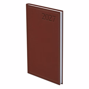 Zsebnaptár TOPTIMER Traditional T035 álló fehér lapos bordó 2027
