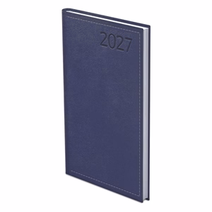 Zsebnaptár TOPTIMER Traditional T035 álló fehér lapos kék 2027