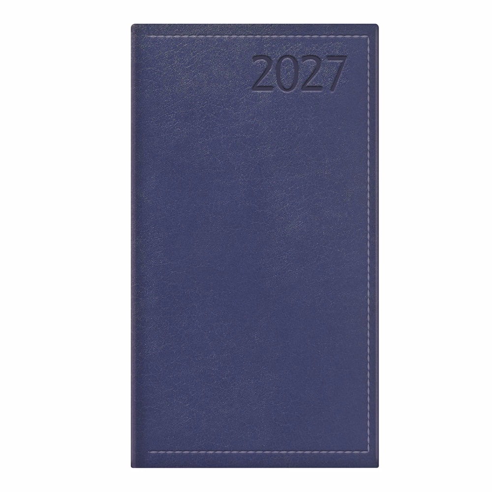 Zsebnaptár TOPTIMER Traditional T035 álló fehér lapos kék 2027