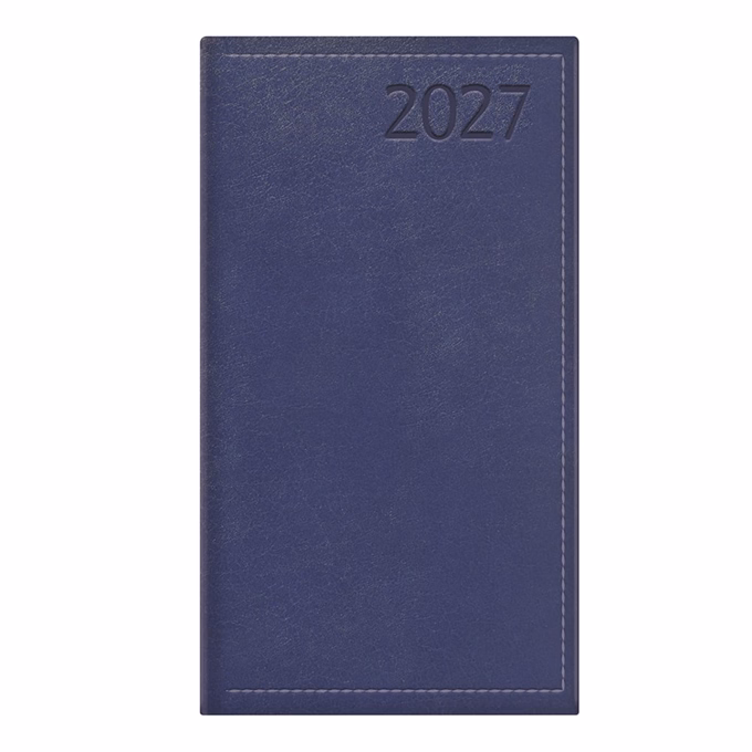 Zsebnaptár TOPTIMER Traditional T035 álló fehér lapos kék 2027