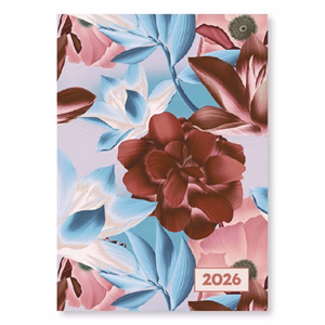 Zsebnaptár VECTRALINE A/7 álló fehér lapos vegyes mintás 2026.