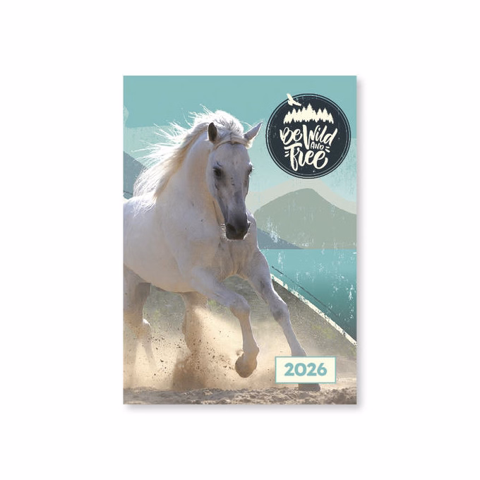 Zsebnaptár VECTRALINE A/7 álló fehér lapos vegyes mintás 2026.