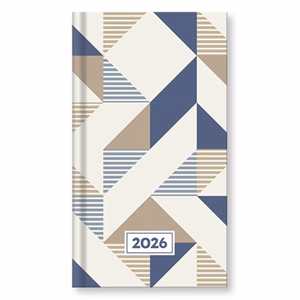 Zsebnaptár VECTRALINE álló fehér lapos vegyes mintás 2026.