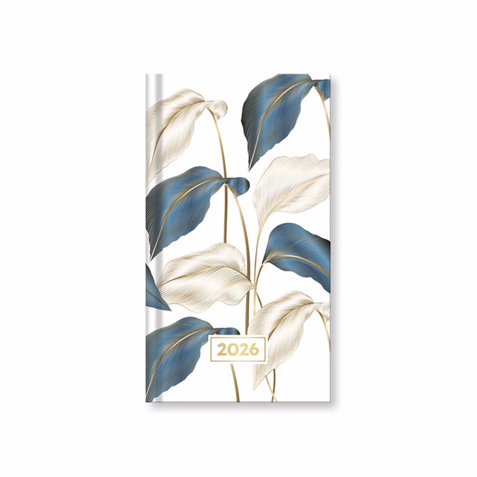 Zsebnaptár VECTRALINE álló fehér lapos vegyes mintás 2026.