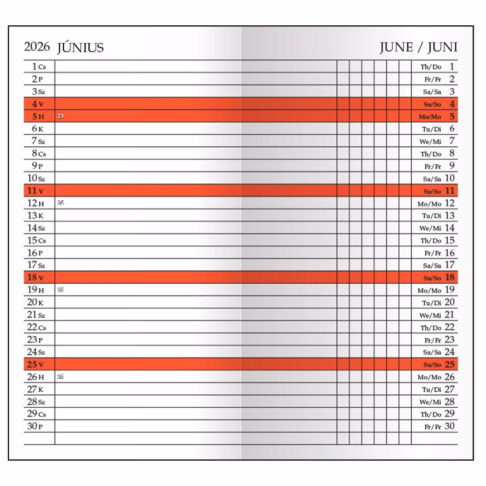 Zsebnaptár leporellós REALSYSTEM álló fehér lapos kék 2026.