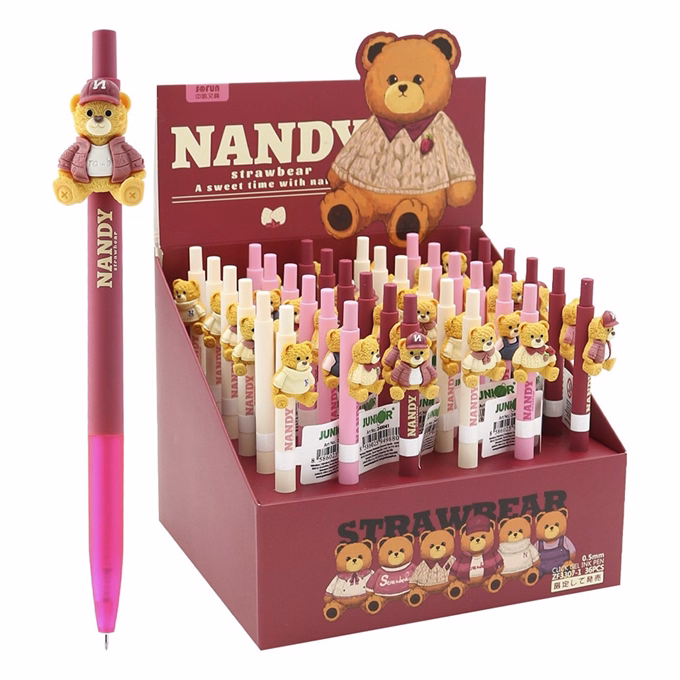 Zseléstoll JUNIOR nyomógombos radírozható 0,5mm Nandy Bear