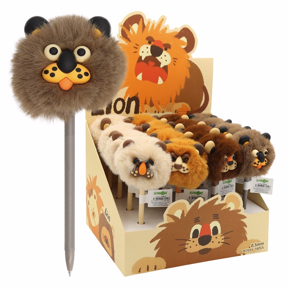 Zseléstoll JUNIOR radírozható 0,7mm pom-pom formával Lion