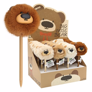 Zseléstoll JUNIOR radírozható 0,7mm pom-pom formával Nose Bear