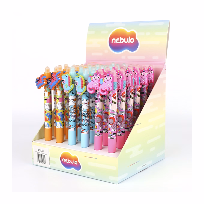 Zseléstoll NEBULO nyomógombos radírozható 0,7 mm Jelmezes macskák