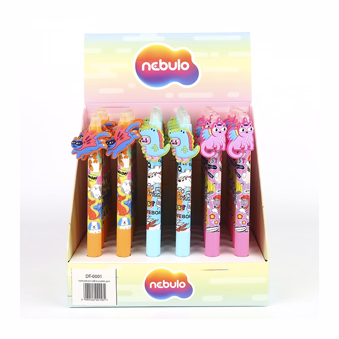 Zseléstoll NEBULO nyomógombos radírozható 0,7 mm Jelmezes macskák