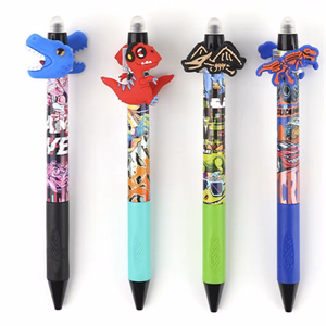 Zseléstoll NEBULO nyomógombos radírozható 0,7 mm Mérges dino