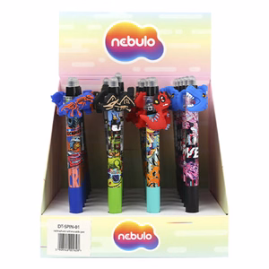 Zseléstoll NEBULO nyomógombos radírozható 0,7 mm Mérges dino