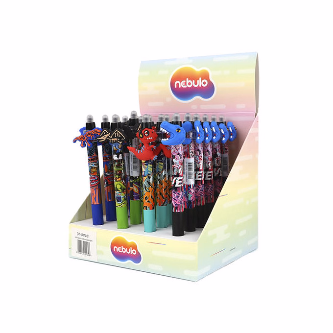 Zseléstoll NEBULO nyomógombos radírozható 0,7 mm Mérges dino