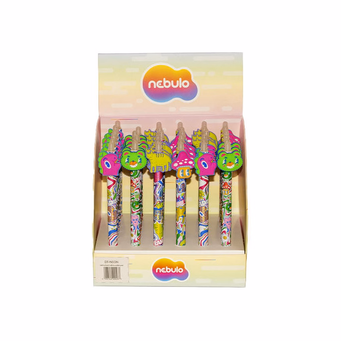 Zseléstoll NEBULO nyomógombos radírozható 0,7 mm Mushroom forest