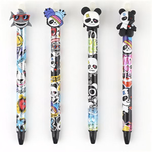 Zseléstoll NEBULO nyomógombos radírozható 0,7 mm Panda II.