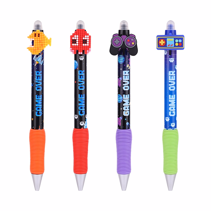 Zseléstoll NEBULO nyomógombos radírozható 0,7 mm Pixel gamer