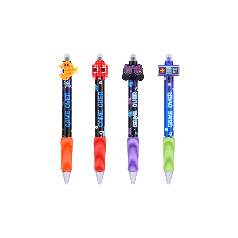 Zseléstoll NEBULO nyomógombos radírozható 0,7 mm Pixel gamer