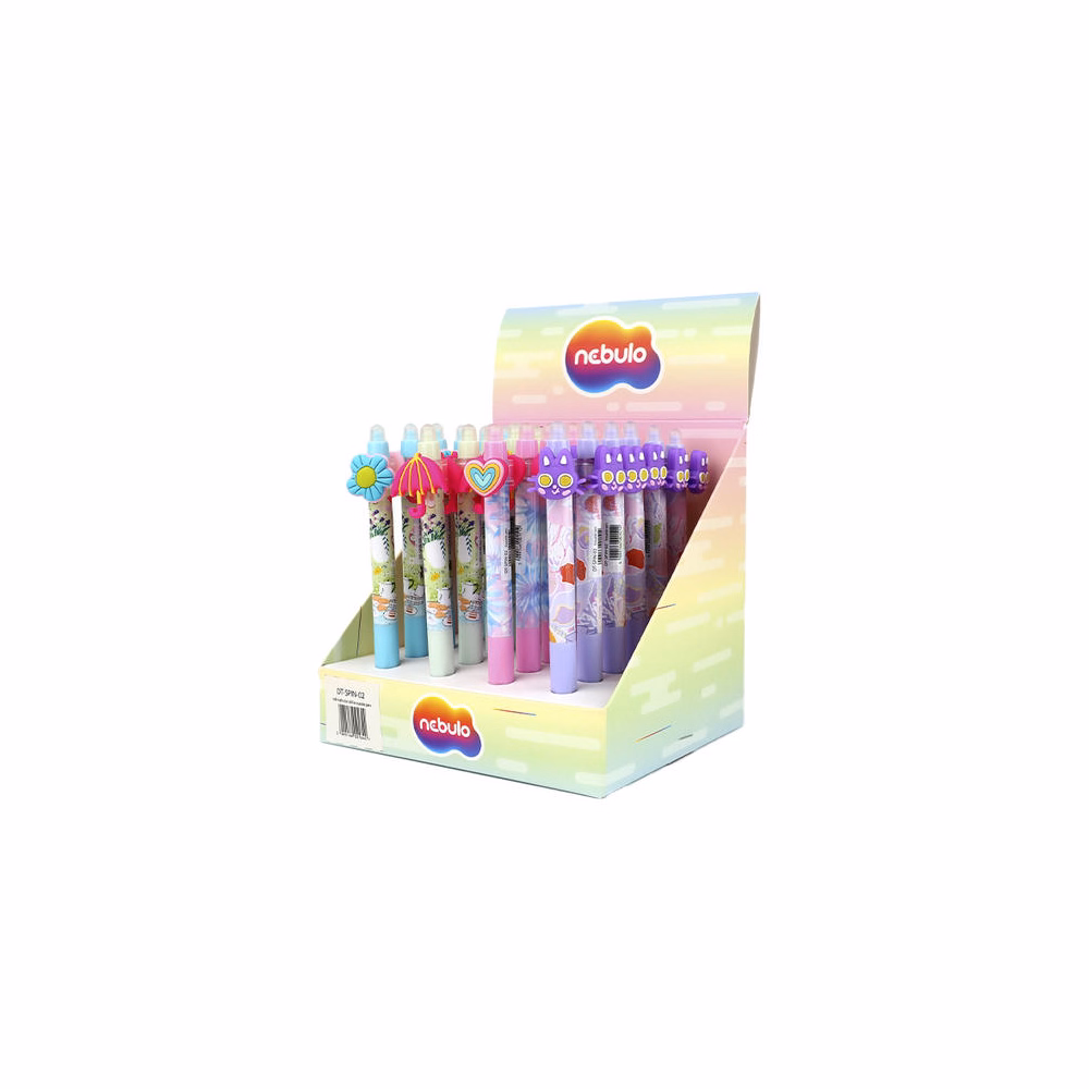 Zseléstoll NEBULO nyomógombos radírozható 0,7 mm Tavaszi csecsebecse