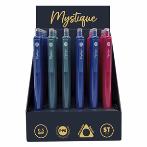 Zseléstoll SPOKO Mystique nyomógombos 0,5 mm kék írásszín vegyes színben