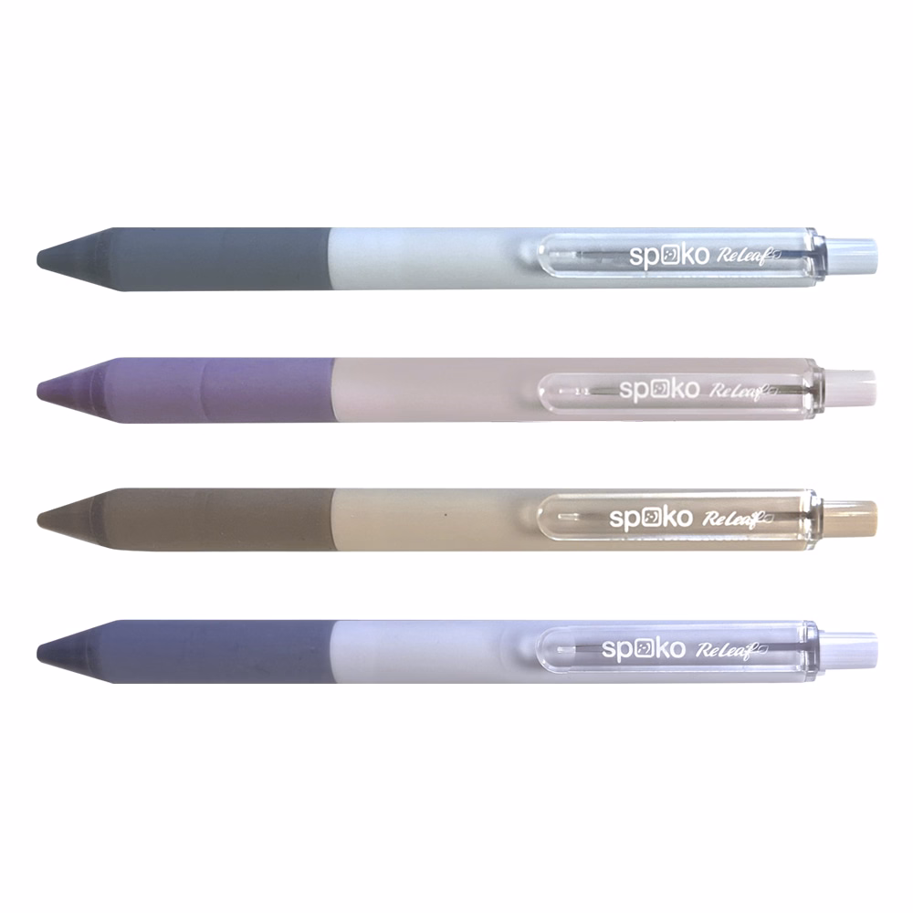 Zseléstoll SPOKO ReLeaf Elements nyomógombos 0,5 mm kék írásszín vegyes színben
