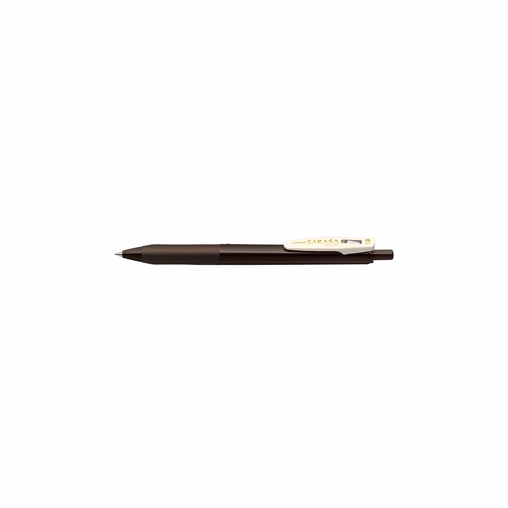 Zseléstoll ZEBRA Sarasa Clip Vintage nyomógombos 0,5 mm barnásszürke