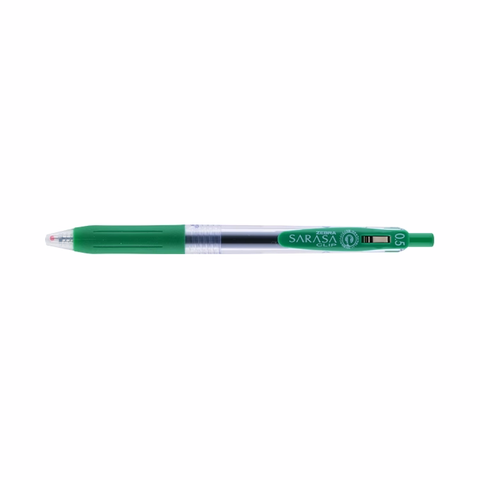 Zseléstoll ZEBRA Sarasa nyomógombos 0,5 mm sötétzöld
