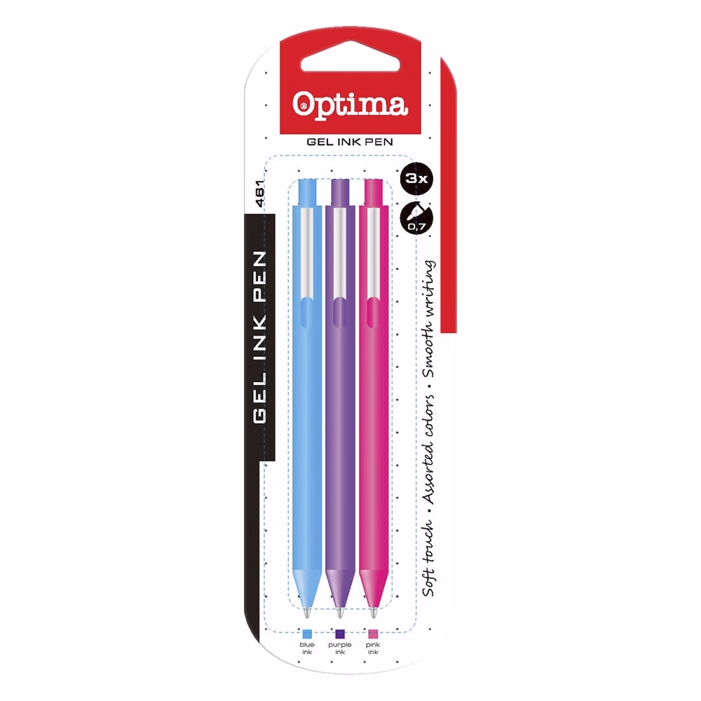 Zseléstoll készlet OPTIMA 461 intenzív színek 3 darabos