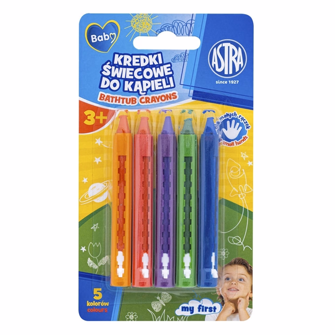 Zsírkréta ASTRA Baby mosható 5 színű