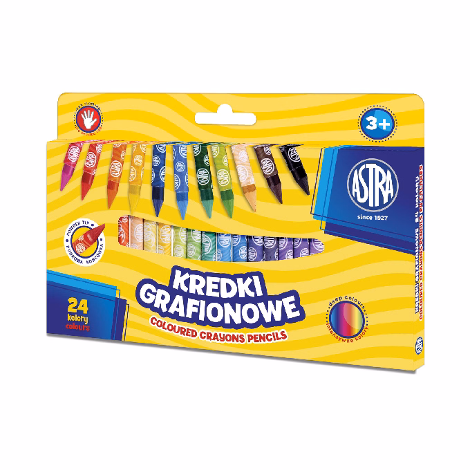 Zsírkréta ASTRA kerek hegyezett 24 színű