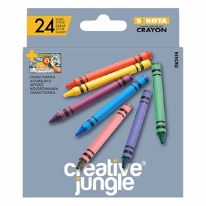 Zsírkréta CREATIVE JUNGLE Grey kerek hegyezettt 24 színű