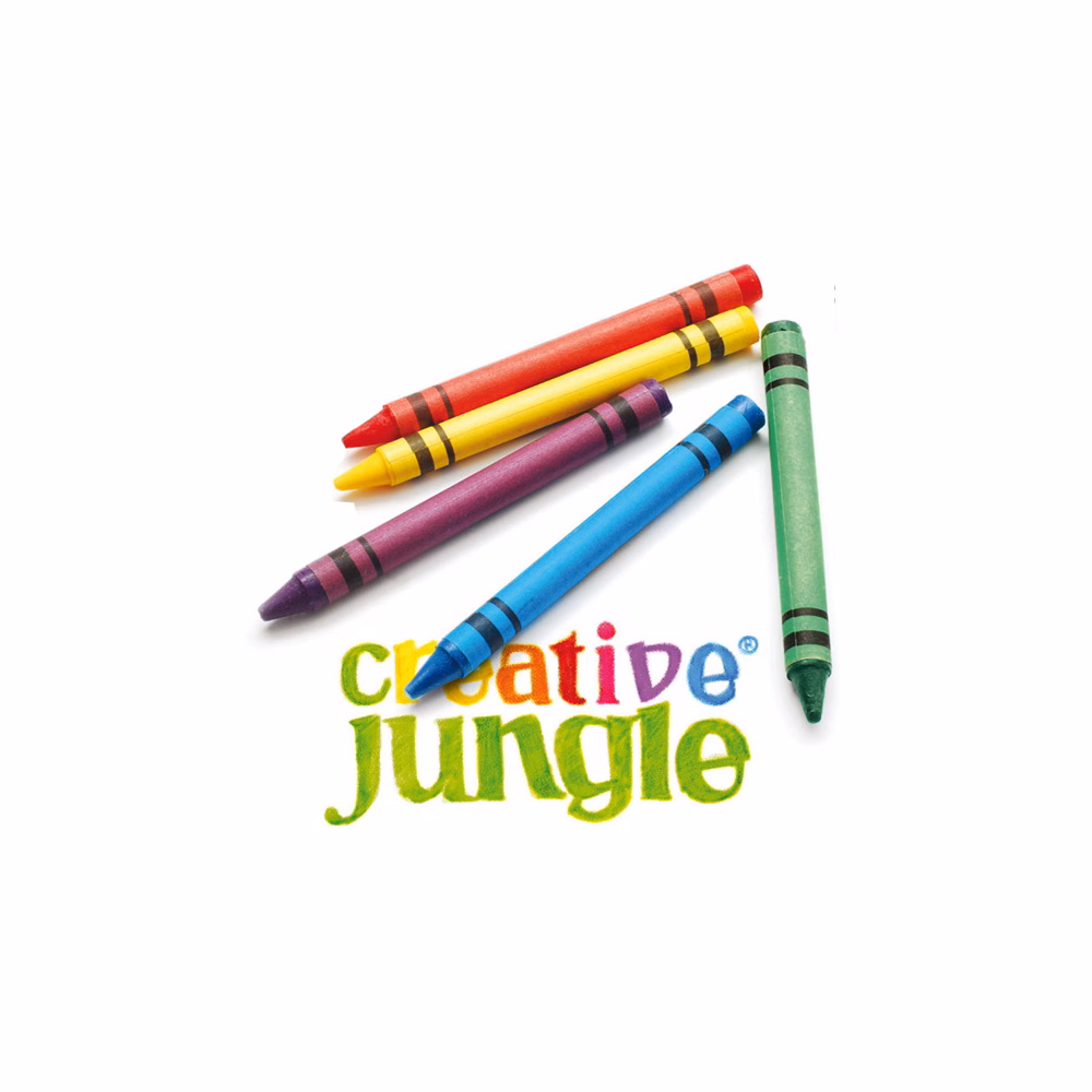 Zsírkréta CREATIVE JUNGLE kerek hegyezett 12 színű
