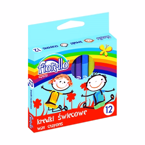 Zsírkréta FIORELLO kerek hegyezett 12 színű