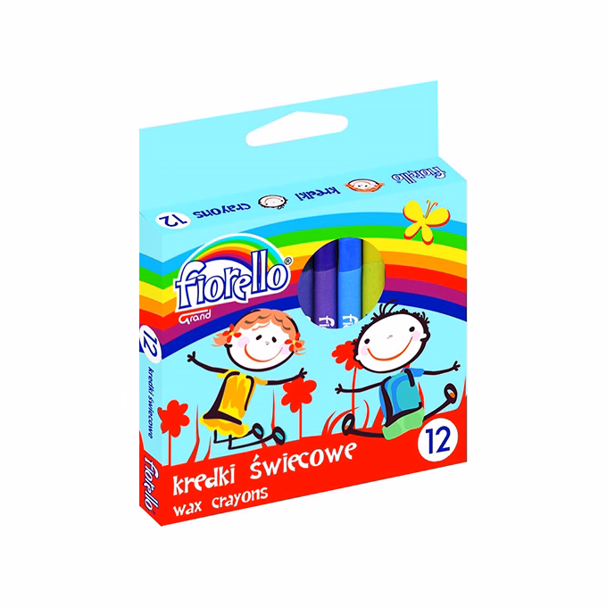 Zsírkréta FIORELLO kerek hegyezett 12 színű