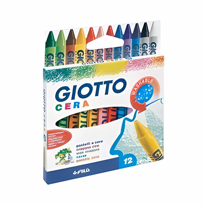 Zsírkréta GIOTTO Cera kerek hegyezett 12 színű