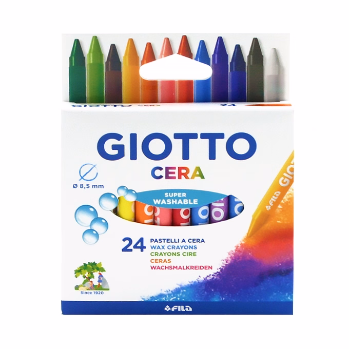 Zsírkréta GIOTTO Cera kerek hegyezett 24 színű