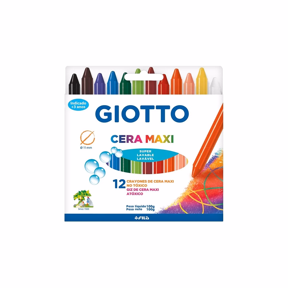 Zsírkréta GIOTTO Cera maxi kerek hegyezett 12 színű Zsírkréta GIOTTO Cera maxi kerek hegyezett 12 színű