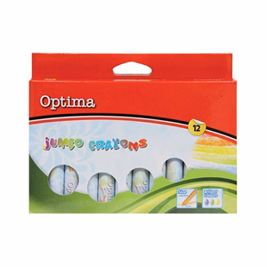 Zsírkréta OPTIMA Jumbo kerek hegyezett 12 színű