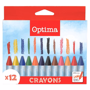 Zsírkréta OPTIMA Max Jumbo kerek 12 színű
